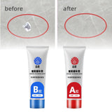 Maxbell 2x Tile Repair Agent Fix Hole Ceramic Repair Paste for Shower Kitchen Gray White