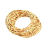 Maxbell Trendy Spring Bracelet Stainless Steel Durable Unisex for Street Gold