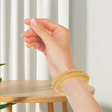 Maxbell Trendy Spring Bracelet Stainless Steel Durable Unisex for Street Gold