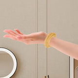 Maxbell Trendy Spring Bracelet Stainless Steel Durable Unisex for Street Gold