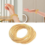 Maxbell Trendy Spring Bracelet Stainless Steel Durable Unisex for Street Gold