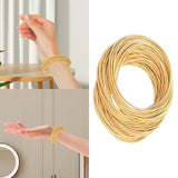 Maxbell Trendy Spring Bracelet Stainless Steel Durable Unisex for Street Gold