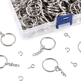 Maxbell 150Pcs Keychain with Chain Set Screw Eye Pins Findings Accessories Metal