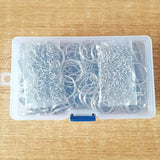Maxbell 150Pcs Keychain with Chain Set Screw Eye Pins Findings Accessories Metal