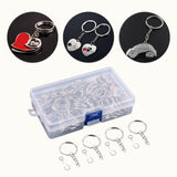 Maxbell 150Pcs Keychain with Chain Set Screw Eye Pins Findings Accessories Metal