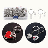 Maxbell 150Pcs Keychain with Chain Set Screw Eye Pins Findings Accessories Metal