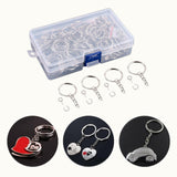 Maxbell 150Pcs Keychain with Chain Set Screw Eye Pins Findings Accessories Metal