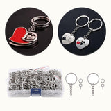 Maxbell 150Pcs Keychain with Chain Set Screw Eye Pins Findings Accessories Metal