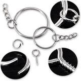Maxbell Key Chain Rings Kit Jump Rings Keyring with Chain Connector Screw Eye Pins