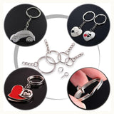 Maxbell Key Chain Rings Kit Jump Rings Keyring with Chain Connector Screw Eye Pins
