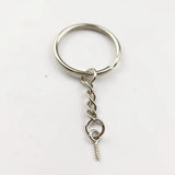 Maxbell Key Chain Rings Kit Jump Rings Keyring with Chain Connector Screw Eye Pins