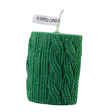 Maxbell Mini Yarn Candle Flameless Decorative Romantic for Holiday Valentines Dating green