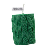 Maxbell Mini Yarn Candle Flameless Decorative Romantic for Holiday Valentines Dating green