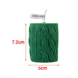 Maxbell Mini Yarn Candle Flameless Decorative Romantic for Holiday Valentines Dating green
