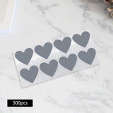 Maxbell Pack of 300 Heart Shaped Scratch Off Stickers Labels for DIY Supplies Gift Gray