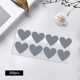 Maxbell Pack of 300 Heart Shaped Scratch Off Stickers Labels for DIY Supplies Gift Gray