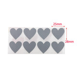 Maxbell Pack of 300 Heart Shaped Scratch Off Stickers Labels for DIY Supplies Gift Gray