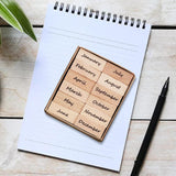 Maxbell Wooden Stamp Set DIY Scrapbook Planner Journal Decor Kids Painting Month