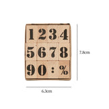 Maxbell Wooden Stamp Set DIY Scrapbook Planner Journal Decor Kids Painting Bold Numbers