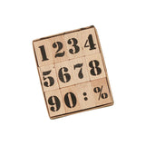 Maxbell Wooden Stamp Set DIY Scrapbook Planner Journal Decor Kids Painting Bold Numbers