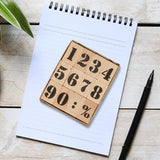 Maxbell Wooden Stamp Set DIY Scrapbook Planner Journal Decor Kids Painting Bold Numbers