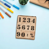 Maxbell Wooden Stamp Set DIY Scrapbook Planner Journal Decor Kids Painting Bold Numbers