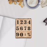 Maxbell Wooden Stamp Set DIY Scrapbook Planner Journal Decor Kids Painting Bold Numbers