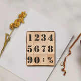 Maxbell Wooden Stamp Set DIY Scrapbook Planner Journal Decor Kids Painting Bold Numbers