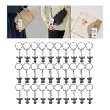 Maxbell 30x Angel Keychain Angel Pendant Key Holder for Christening Gift 30Pieces Keychains