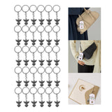 Maxbell 30x Angel Keychain Angel Pendant Key Holder for Christening Gift 30Pieces Keychains