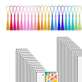Maxbell 30pieces Sublimation Blank Bookmarks with 30Pcs Tassels Gift Tag Pendant