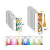 Maxbell 30pieces Sublimation Blank Bookmarks with 30Pcs Tassels Gift Tag Pendant