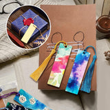 Maxbell 30pieces Sublimation Blank Bookmarks with 30Pcs Tassels Gift Tag Pendant