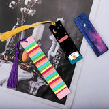 Maxbell 30pieces Sublimation Blank Bookmarks with 30Pcs Tassels Gift Tag Pendant