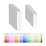 Maxbell 30pieces Sublimation Blank Bookmarks with 30Pcs Tassels Gift Tag Pendant