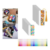 Maxbell 30pieces Sublimation Blank Bookmarks with 30Pcs Tassels Gift Tag Pendant
