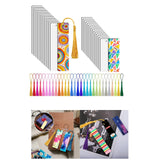 Maxbell 30pieces Sublimation Blank Bookmarks with 30Pcs Tassels Gift Tag Pendant