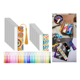Maxbell 30pieces Sublimation Blank Bookmarks with 30Pcs Tassels Gift Tag Pendant