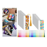 Maxbell 30pieces Sublimation Blank Bookmarks with 30Pcs Tassels Gift Tag Pendant