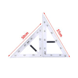 Maxbell Math Geometry Ruler Teaching Aids Schooling Tool for Home School Drawing 2pcs Ruler