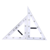 Maxbell Math Geometry Ruler Teaching Aids Schooling Tool for Home School Drawing 2pcs Ruler