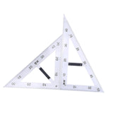 Maxbell Math Geometry Ruler Teaching Aids Schooling Tool for Home School Drawing 2pcs Ruler