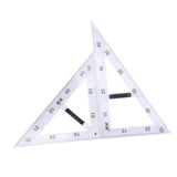 Maxbell Math Geometry Ruler Teaching Aids Schooling Tool for Home School Drawing 2pcs Ruler