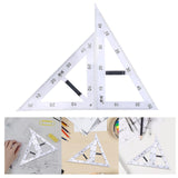 Maxbell Math Geometry Ruler Teaching Aids Schooling Tool for Home School Drawing 2pcs Ruler