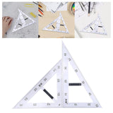 Maxbell Math Geometry Ruler Teaching Aids Schooling Tool for Home School Drawing 2pcs Ruler