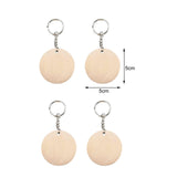 Maxbell Wood Key Chain Set Keychain Key Rings Bag DIY Pendant Hanging Crafts 5cmx5cm