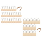 Maxbell Wood Key Chain Set Keychain Key Rings Bag DIY Pendant Hanging Crafts 5cmx5cm