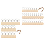 Maxbell Wood Key Chain Set Keychain Key Rings Bag DIY Pendant Hanging Crafts 5cmx5cm