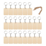 Maxbell Wood Key Chain Set Keychain Key Rings Bag DIY Pendant Hanging Crafts 6cmx4cm