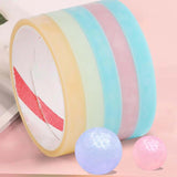 Maxbell Funny Sticky Ball Rolling Tape Crafts Decorative for Adult Kids Children Light Yellow